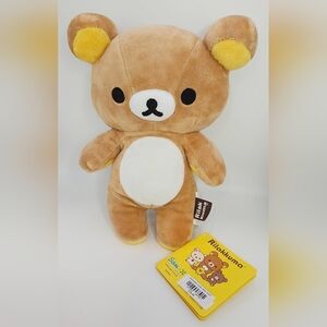 San-X 8" Rilakkuma Plush With Zippered Back NWT Japanese Lazy Bear